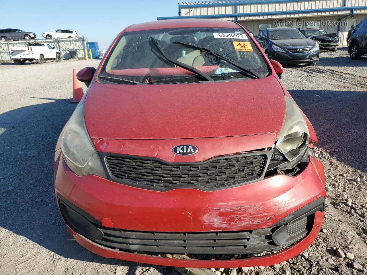 2013 Kia Rio Lx Red vin: KNADM4A30D6170882