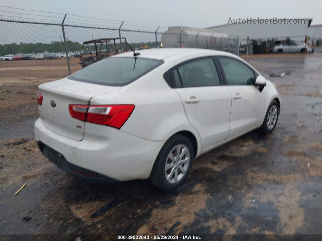 2013 Kia Rio Lx White vin: KNADM4A30D6171658