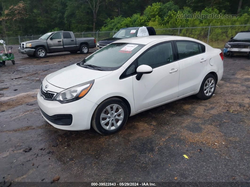 2013 Kia Rio Lx White vin: KNADM4A30D6171658