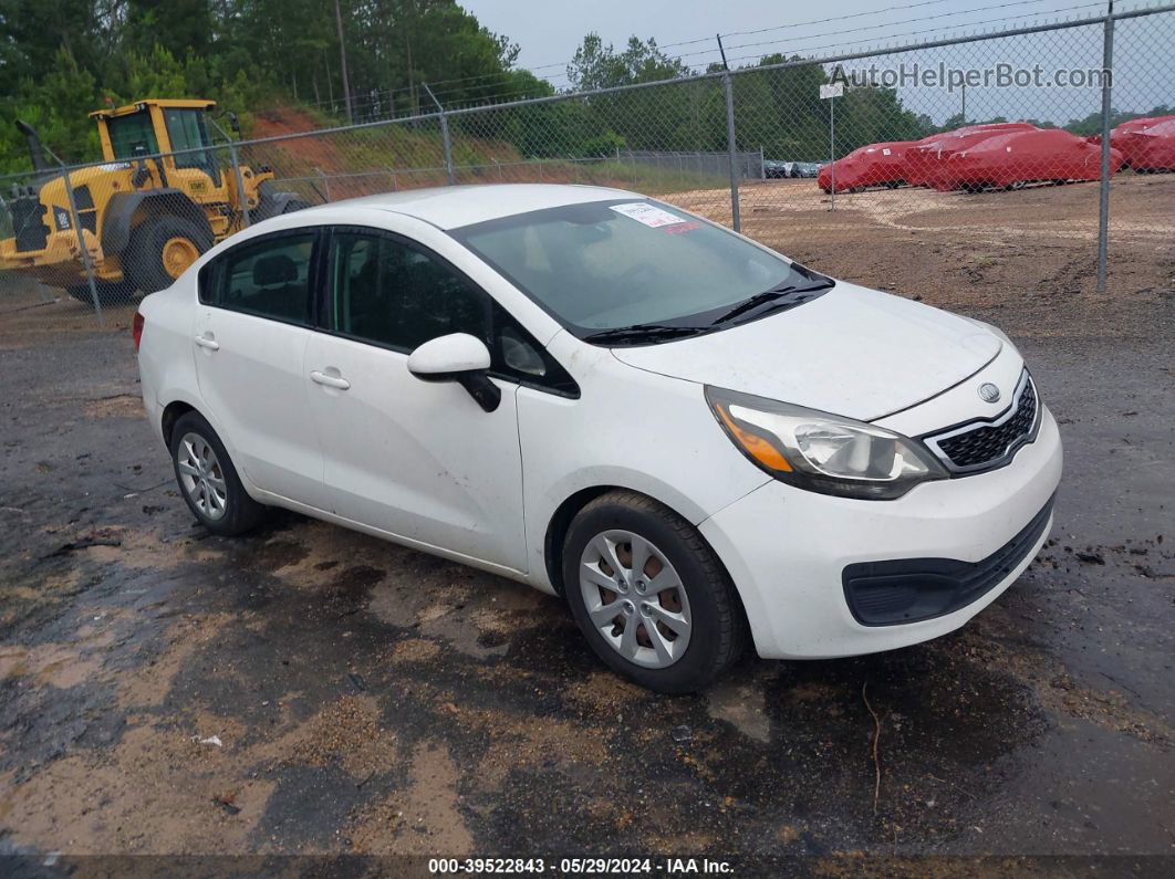 2013 Kia Rio Lx White vin: KNADM4A30D6171658