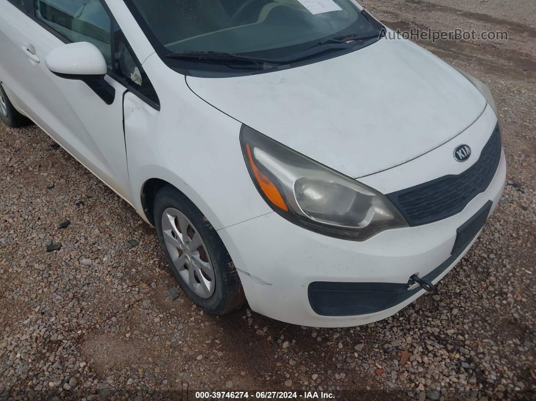 2013 Kia Rio Lx White vin: KNADM4A30D6191537