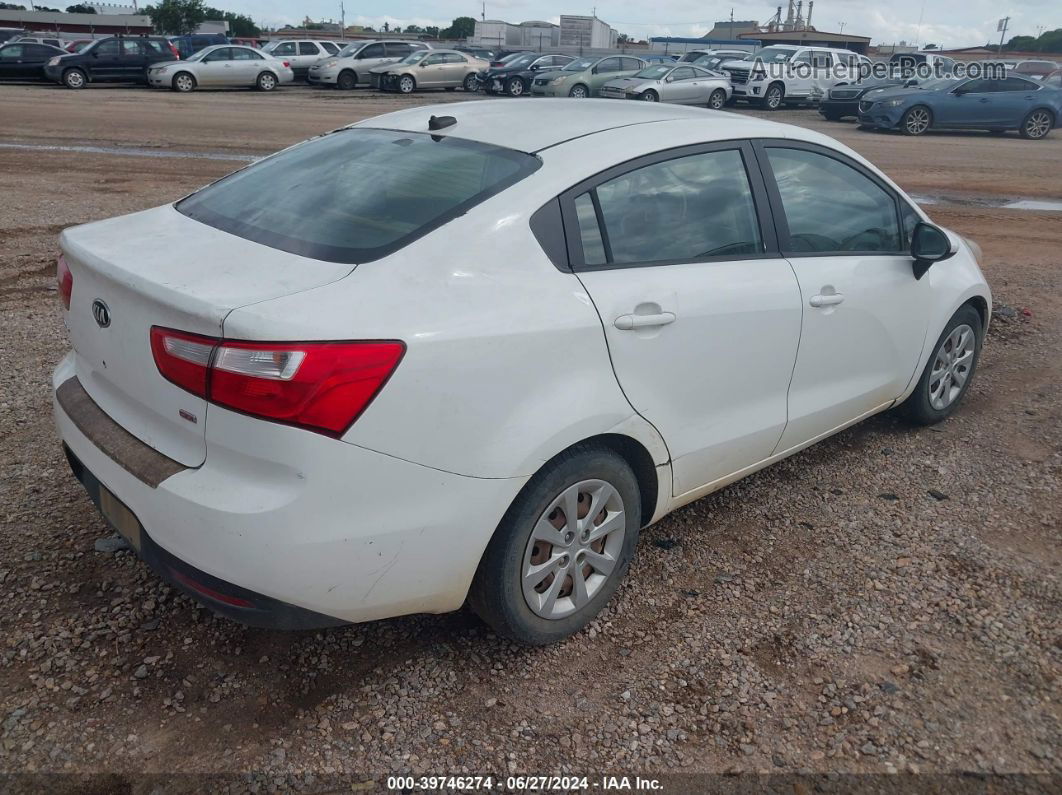 2013 Kia Rio Lx White vin: KNADM4A30D6191537