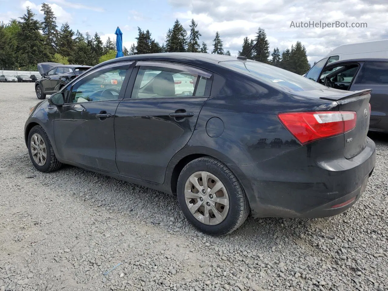 2013 Kia Rio Lx Black vin: KNADM4A30D6194860