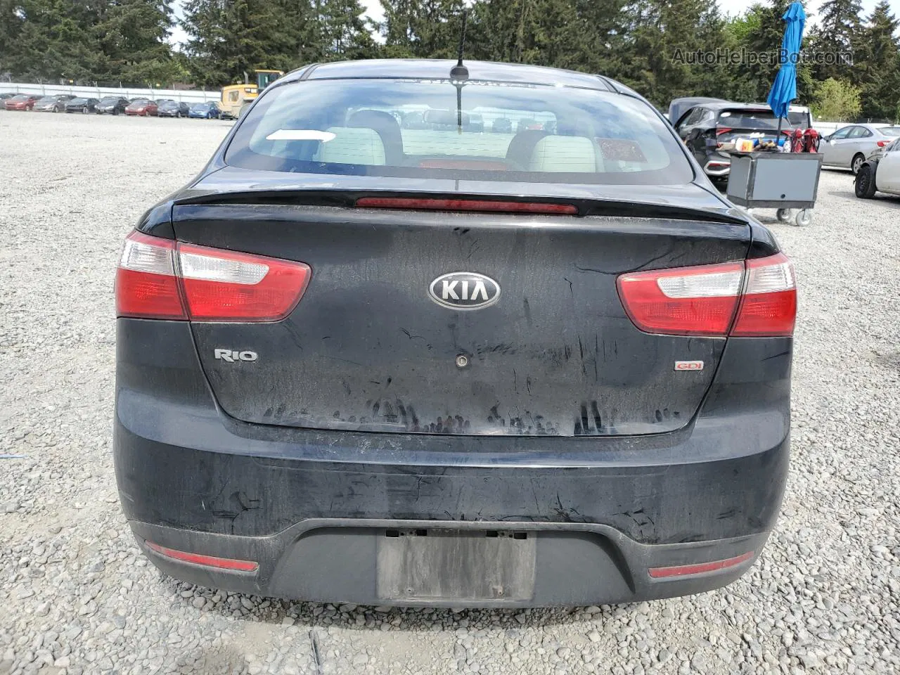 2013 Kia Rio Lx Black vin: KNADM4A30D6194860