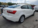 2013 Kia Rio Lx White vin: KNADM4A30D6211883