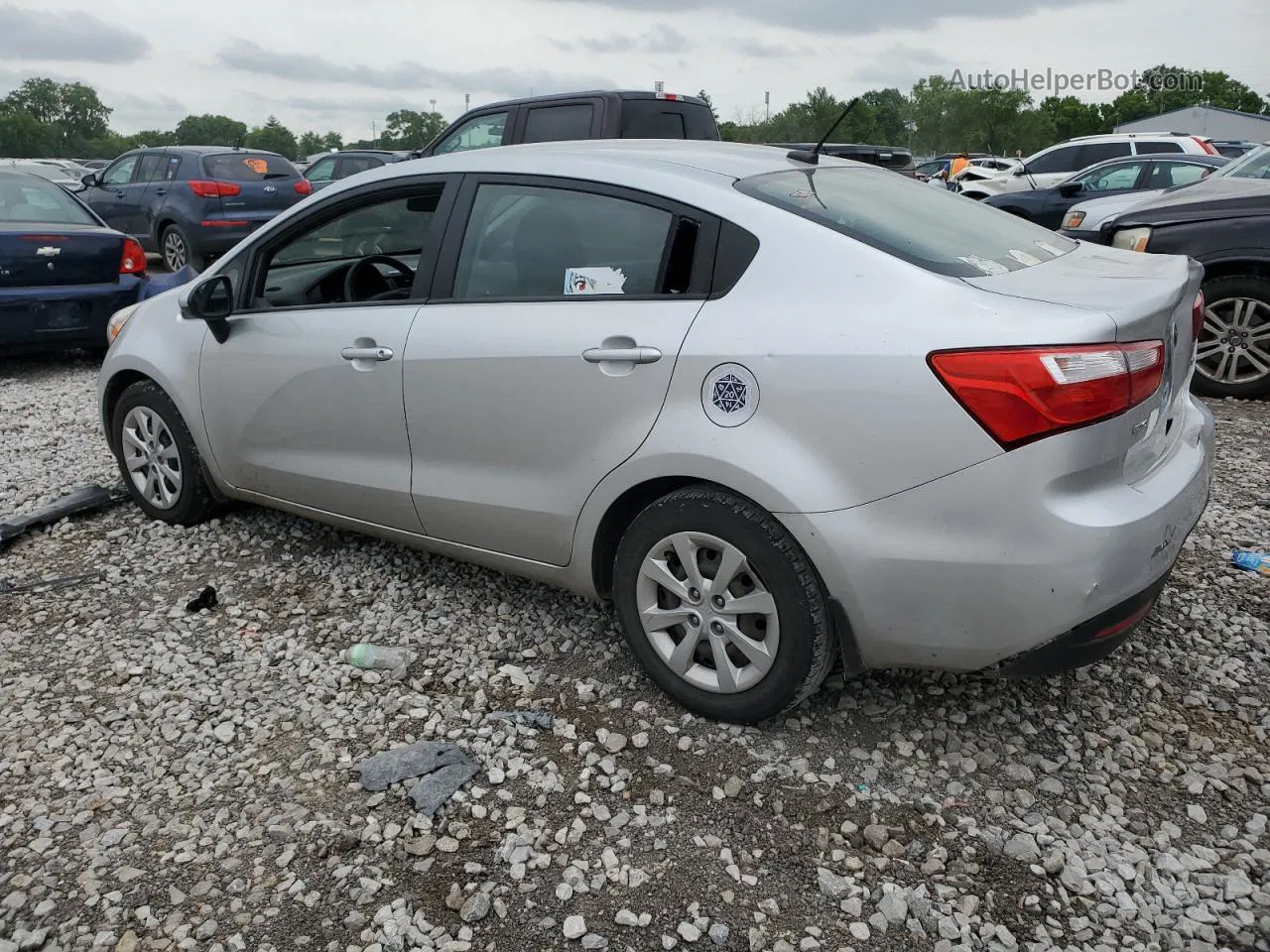 2013 Kia Rio Lx Gray vin: KNADM4A30D6220163