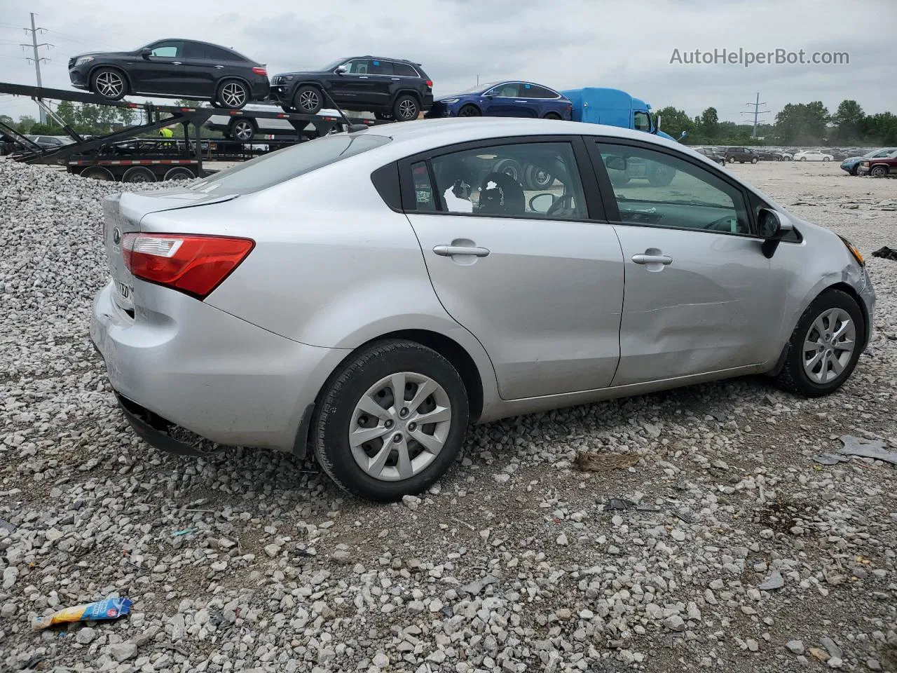 2013 Kia Rio Lx Gray vin: KNADM4A30D6220163