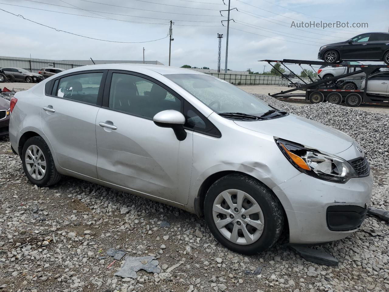 2013 Kia Rio Lx Gray vin: KNADM4A30D6220163