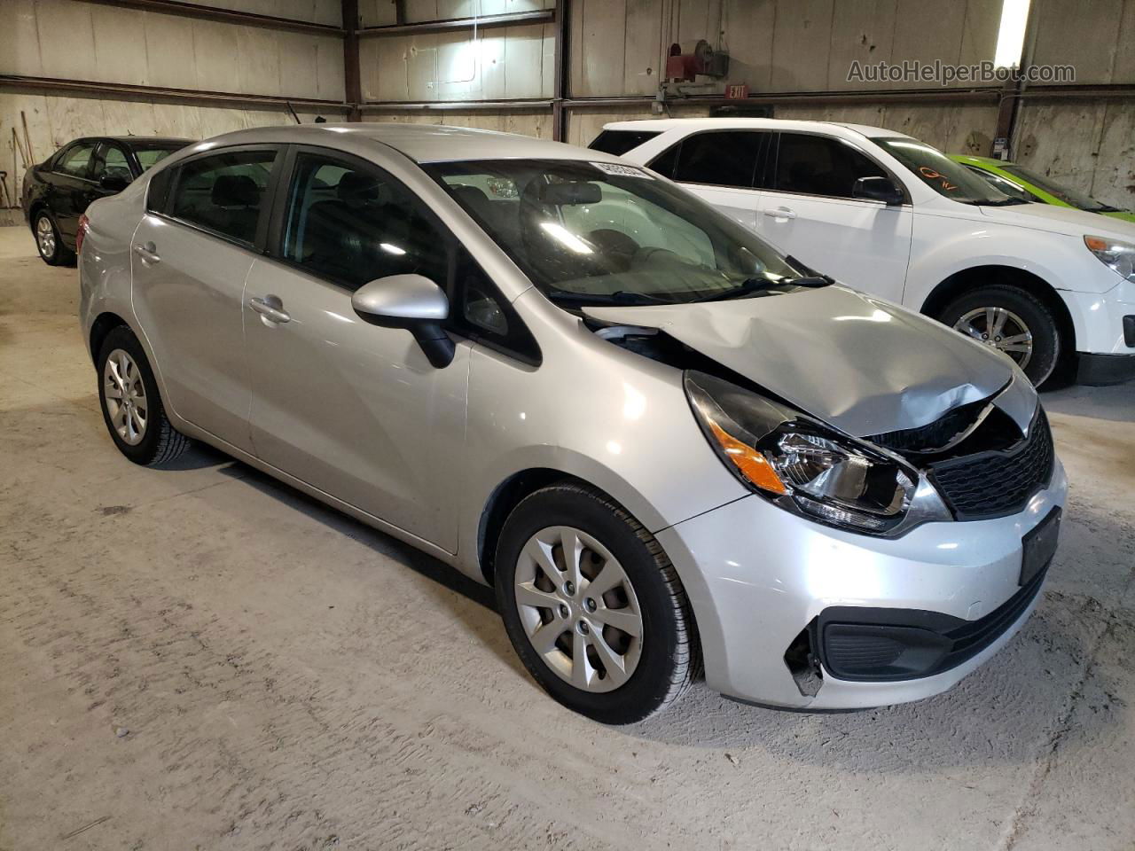 2013 Kia Rio Lx Silver vin: KNADM4A30D6222592