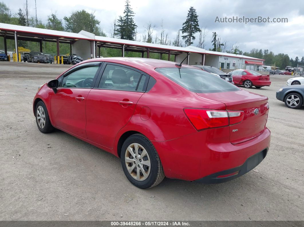 2013 Kia Rio Lx Red vin: KNADM4A30D6255110