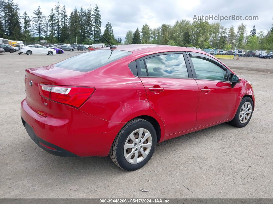 2013 Kia Rio Lx Red vin: KNADM4A30D6255110