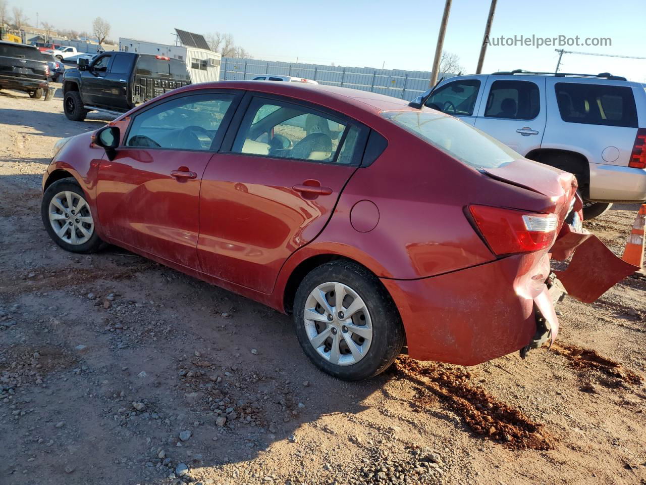 2013 Kia Rio Lx Red vin: KNADM4A30D6265281