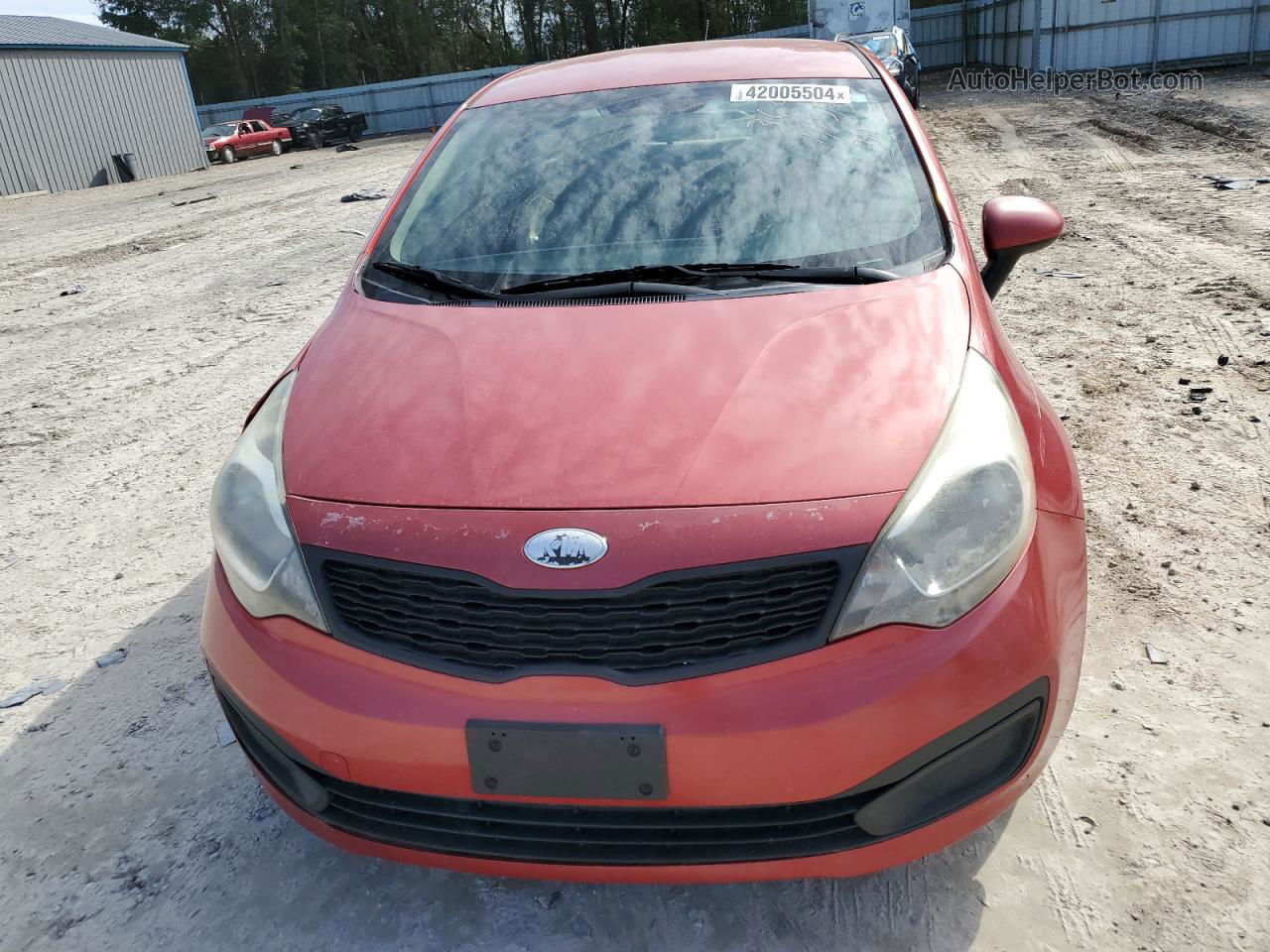 2013 Kia Rio Lx Red vin: KNADM4A30D6272540