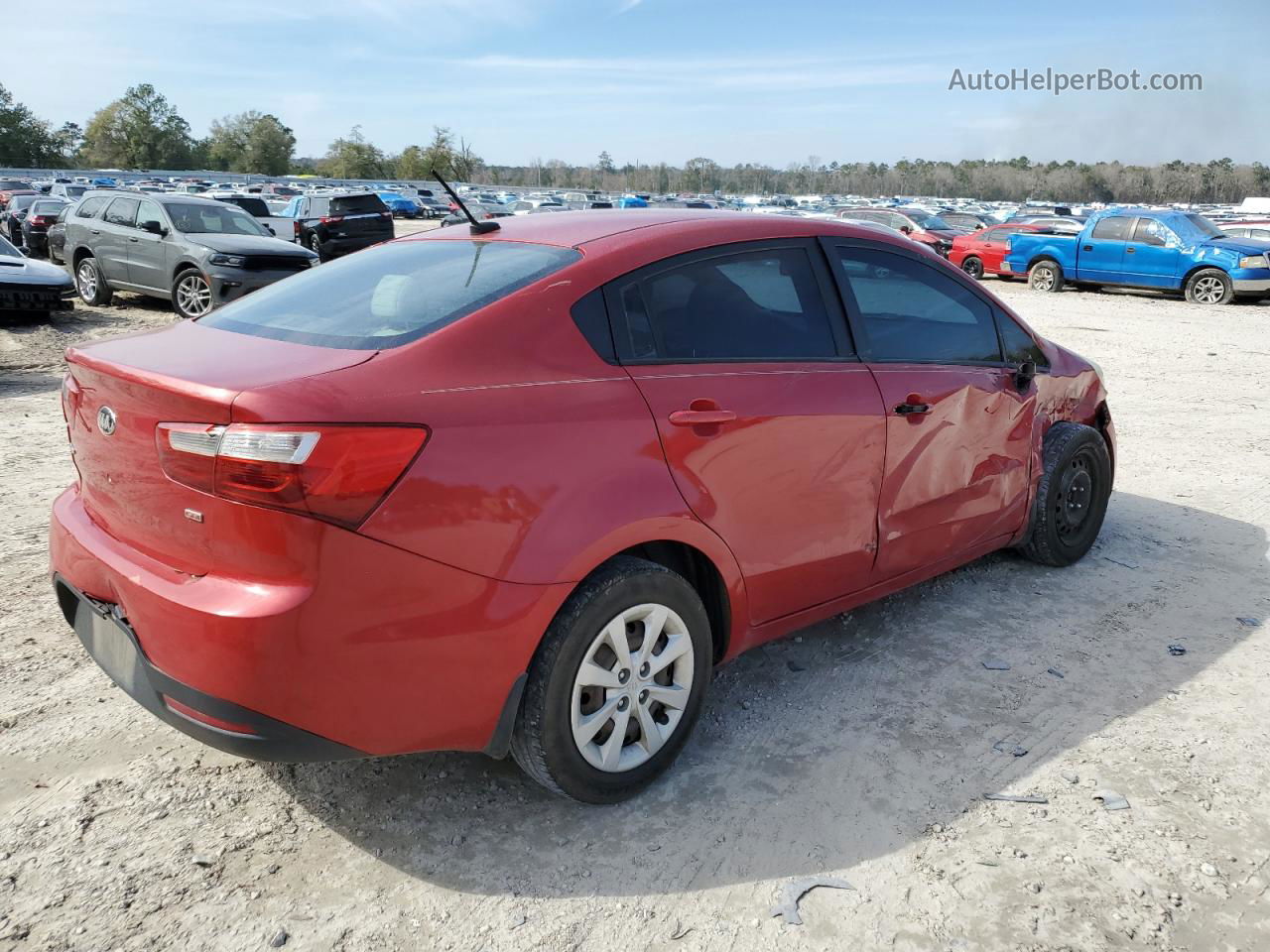 2013 Kia Rio Lx Red vin: KNADM4A30D6272540