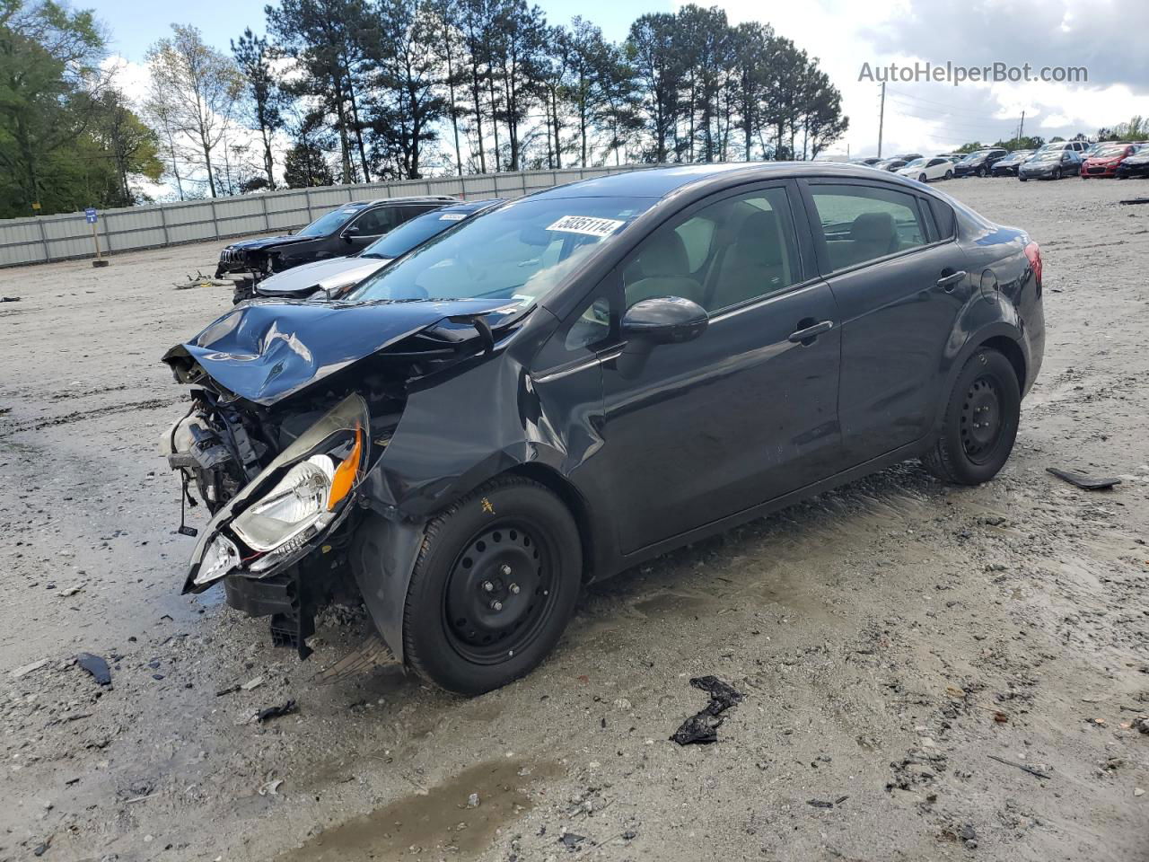 2013 Kia Rio Lx Черный vin: KNADM4A30D6284140