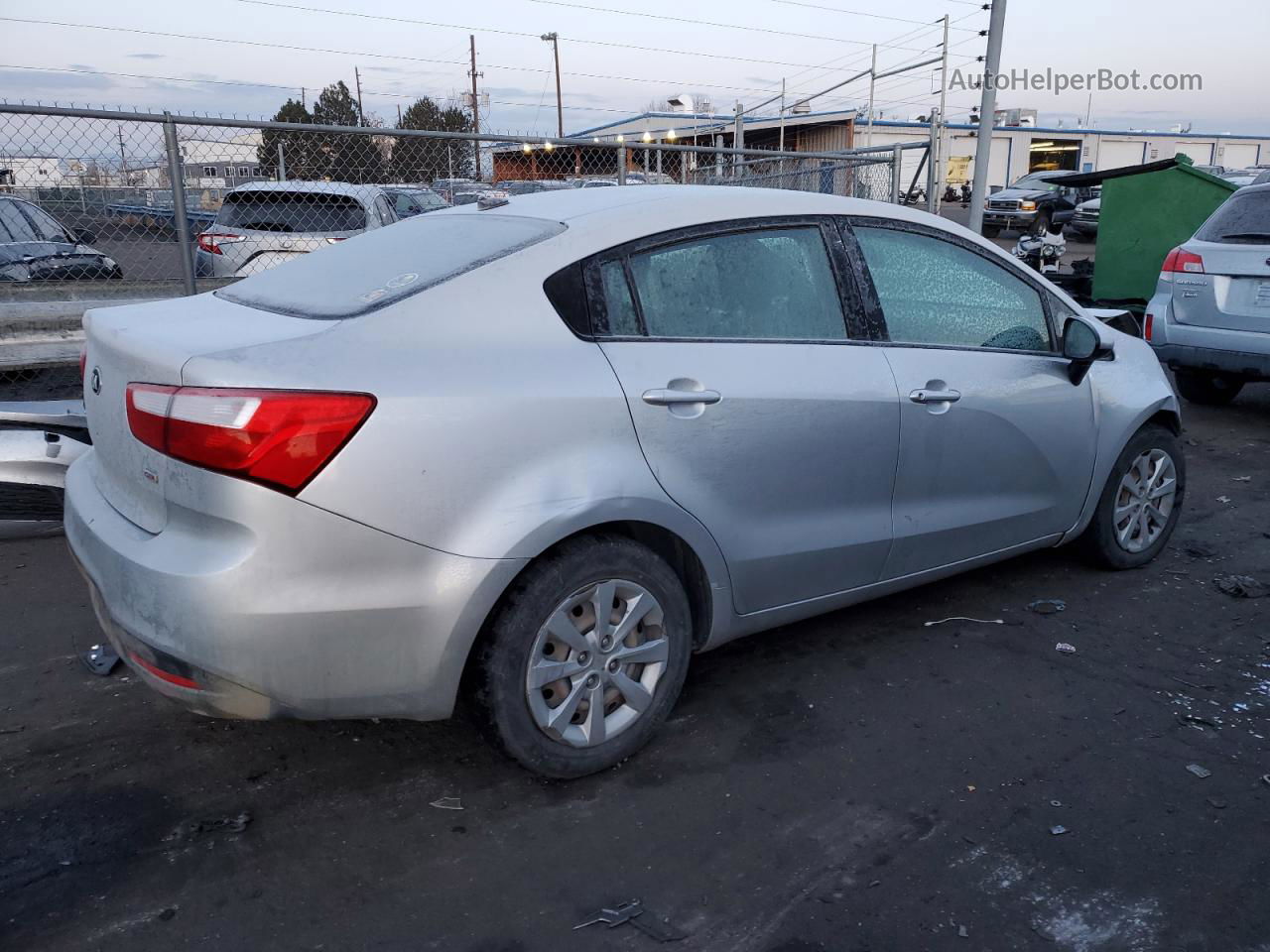 2013 Kia Rio Lx Silver vin: KNADM4A30D6307920