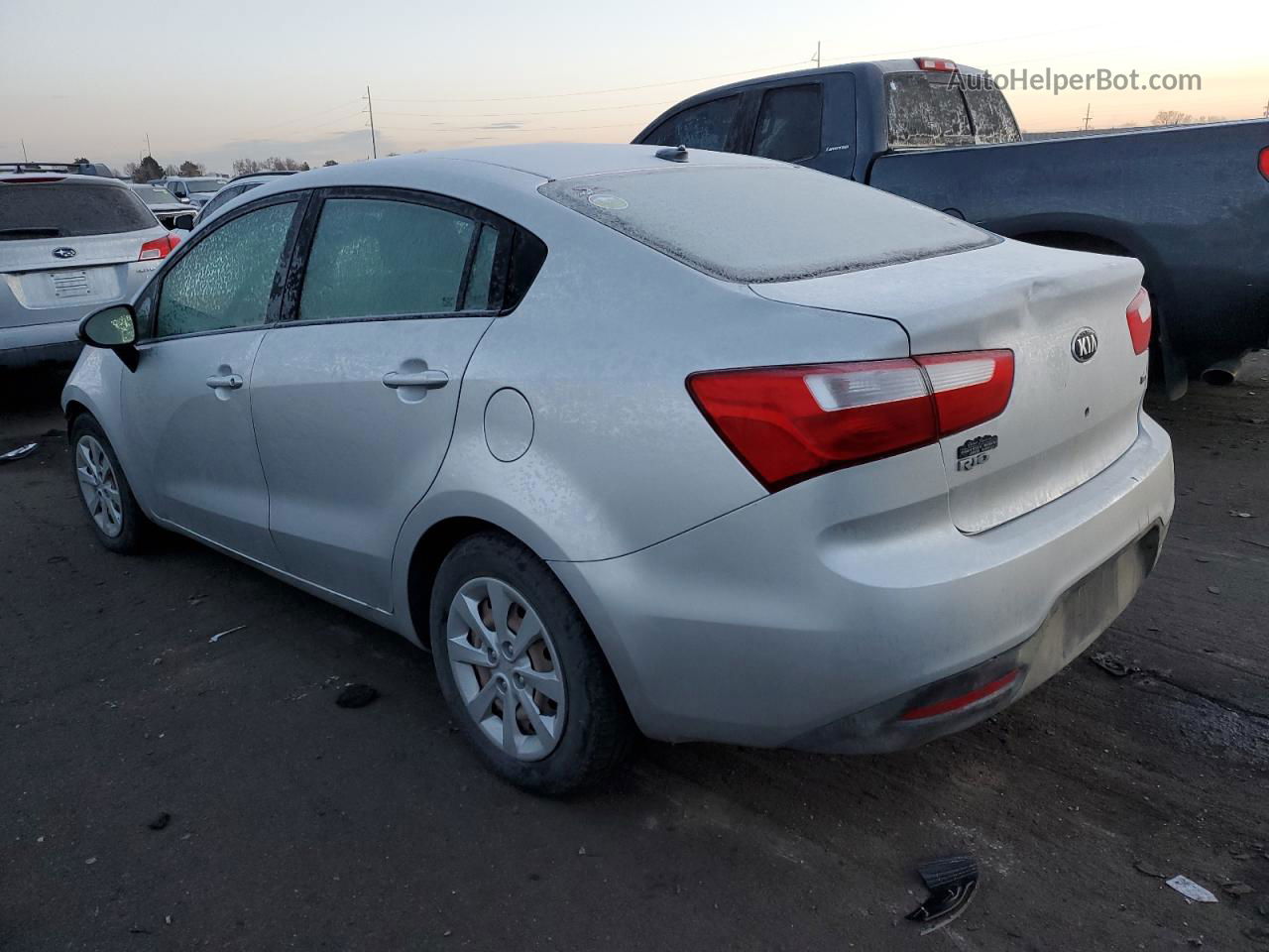 2013 Kia Rio Lx Silver vin: KNADM4A30D6307920