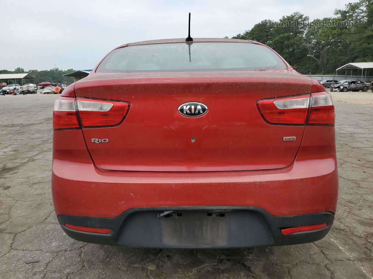 2013 Kia Rio Lx Red vin: KNADM4A30D6308405