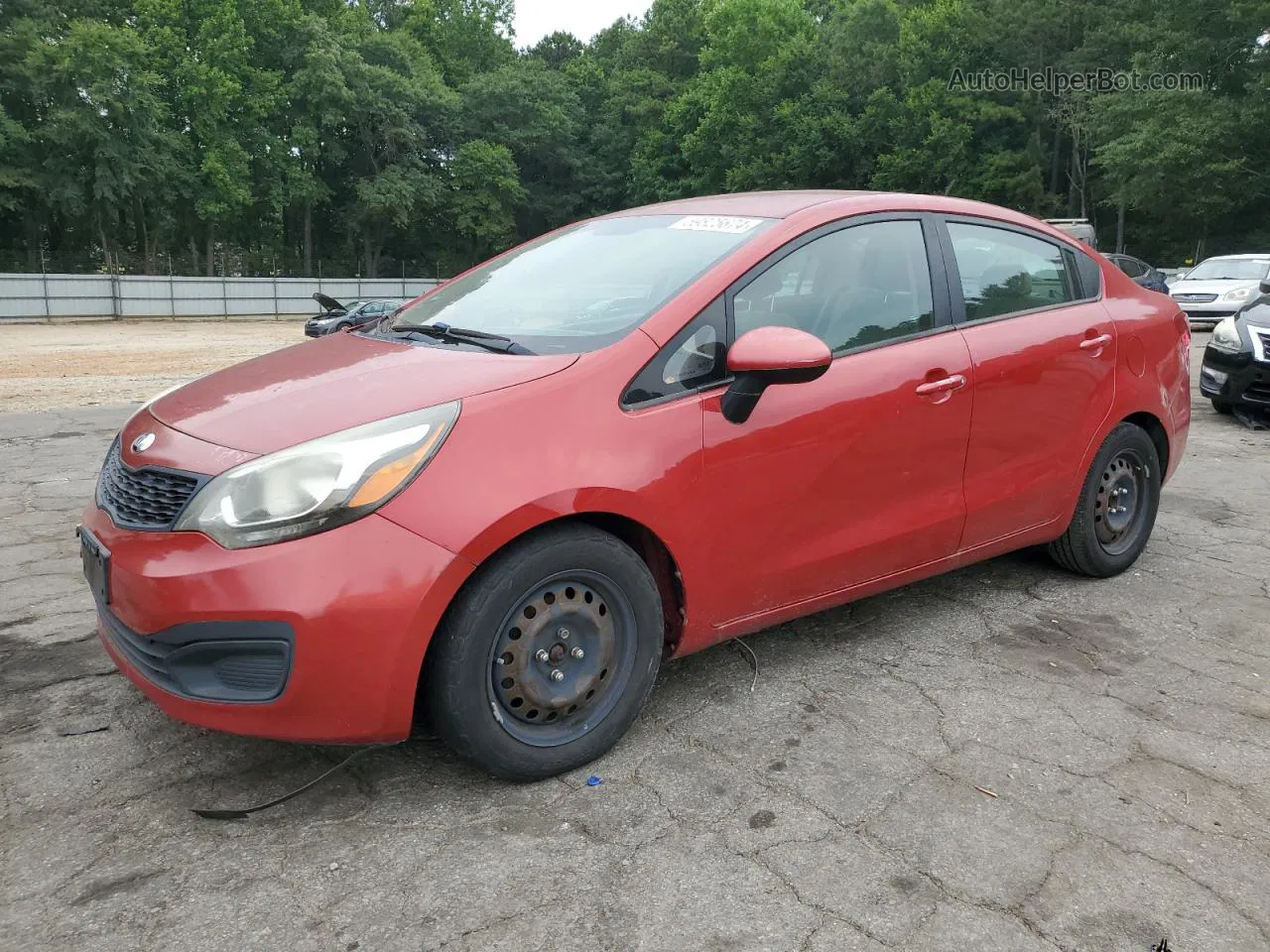 2013 Kia Rio Lx Red vin: KNADM4A30D6308405