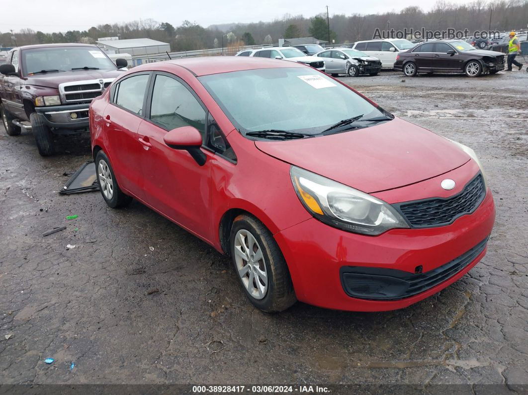 2014 Kia Rio Lx Red vin: KNADM4A30E6326209