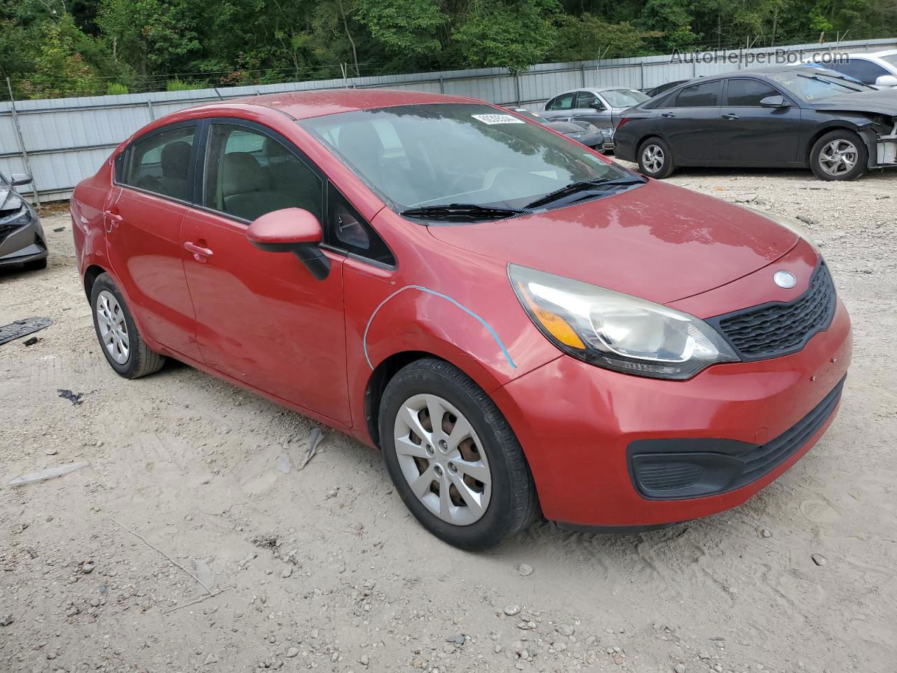 2014 Kia Rio Lx Красный vin: KNADM4A30E6330082