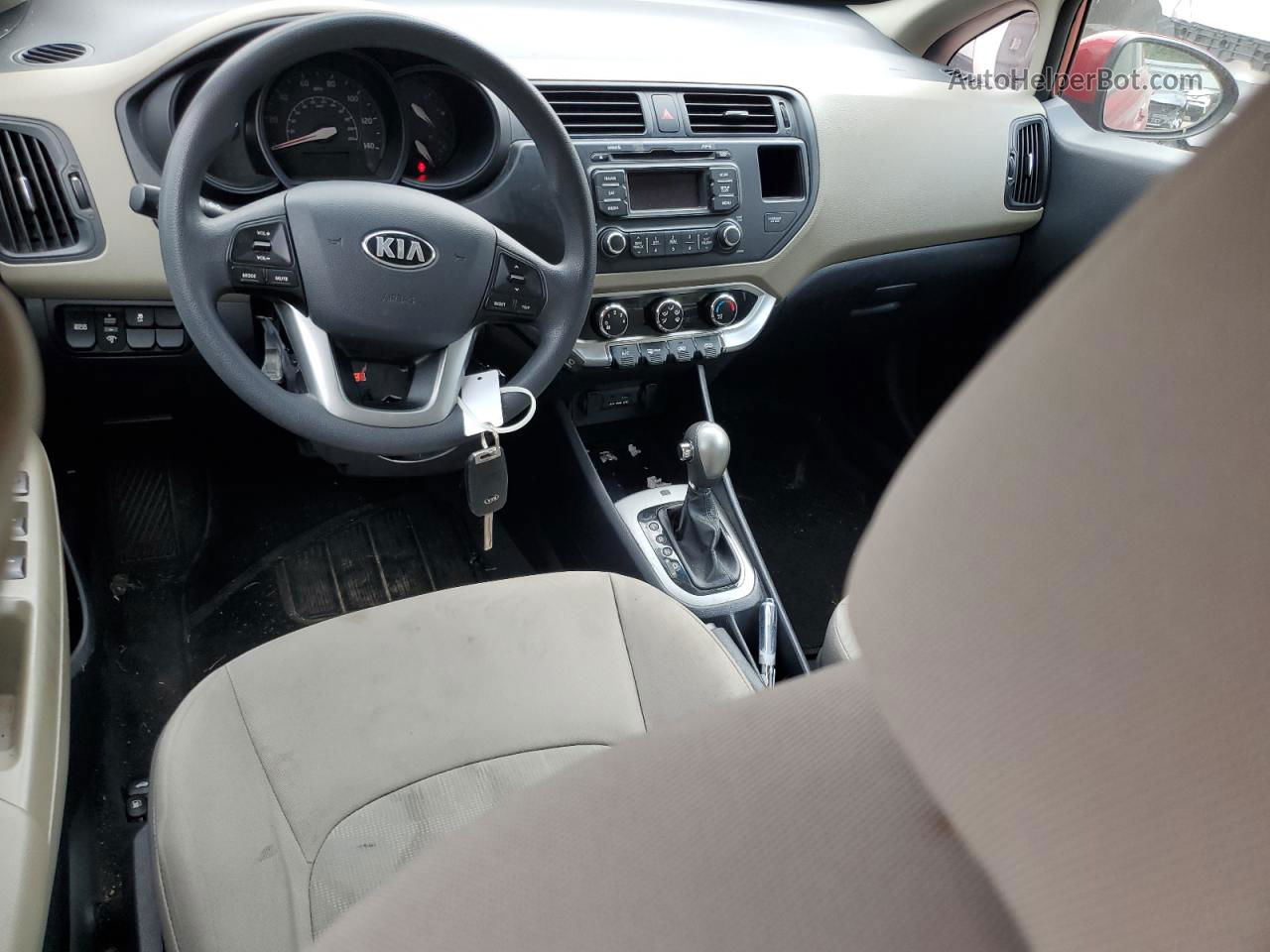 2014 Kia Rio Lx Красный vin: KNADM4A30E6330082