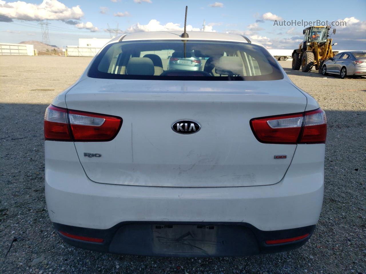 2014 Kia Rio Lx White vin: KNADM4A30E6388175