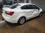 2014 Kia Rio Lx White vin: KNADM4A30E6419120