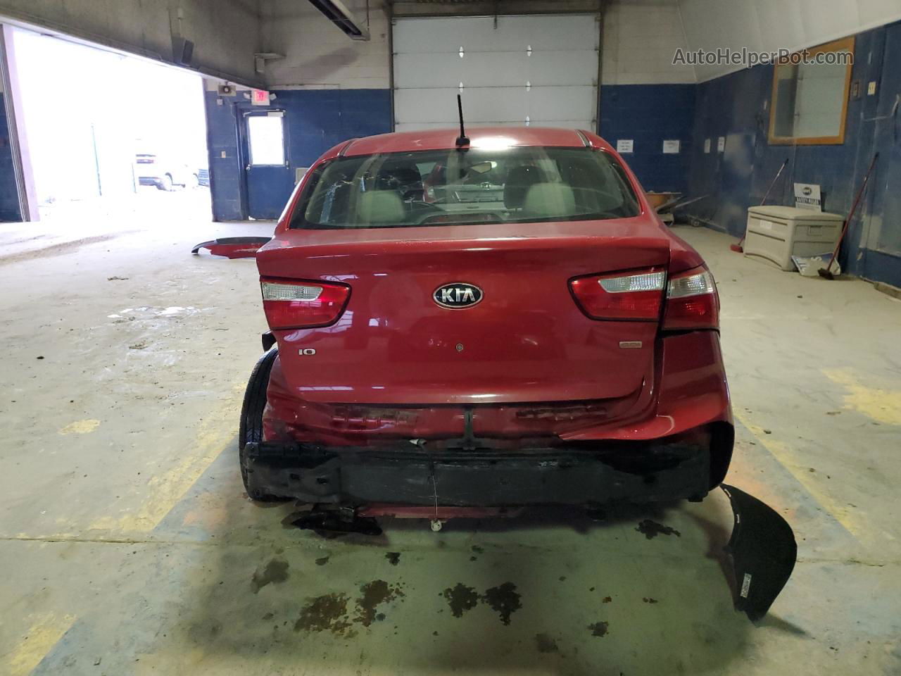 2014 Kia Rio Lx Red vin: KNADM4A30E6420249