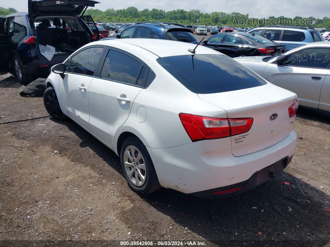 2013 Kia Rio Lx White vin: KNADM4A31D6120332