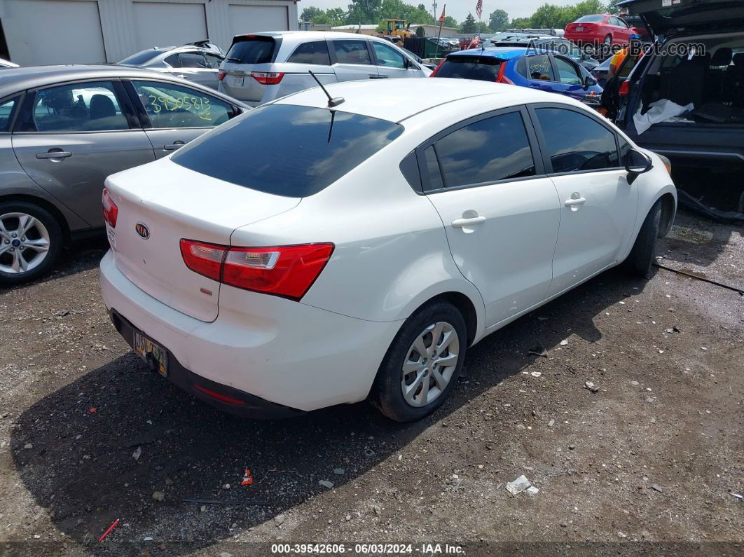 2013 Kia Rio Lx White vin: KNADM4A31D6120332