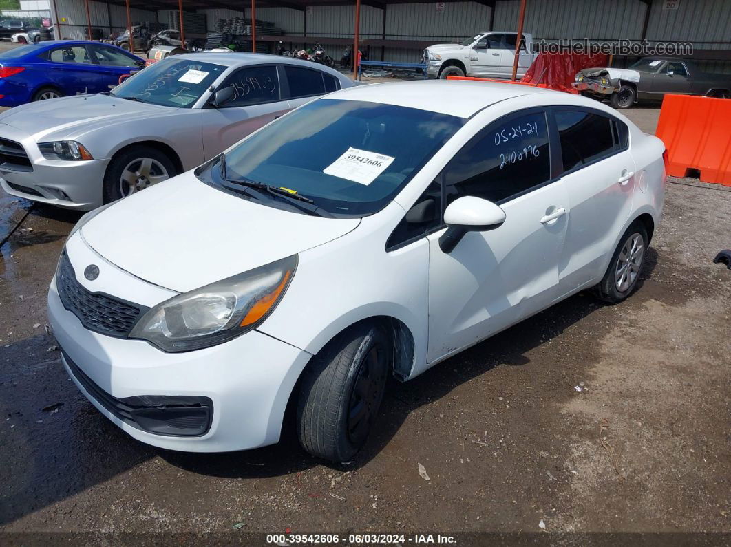 2013 Kia Rio Lx White vin: KNADM4A31D6120332