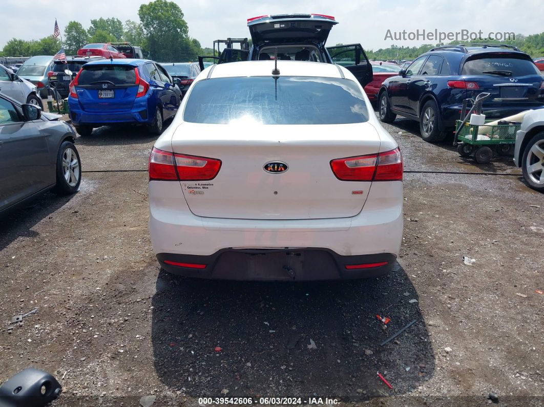 2013 Kia Rio Lx White vin: KNADM4A31D6120332