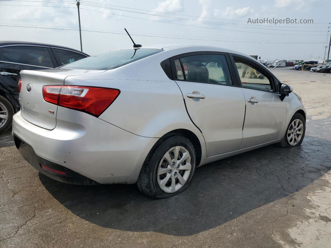 2013 Kia Rio Lx Silver vin: KNADM4A31D6137826