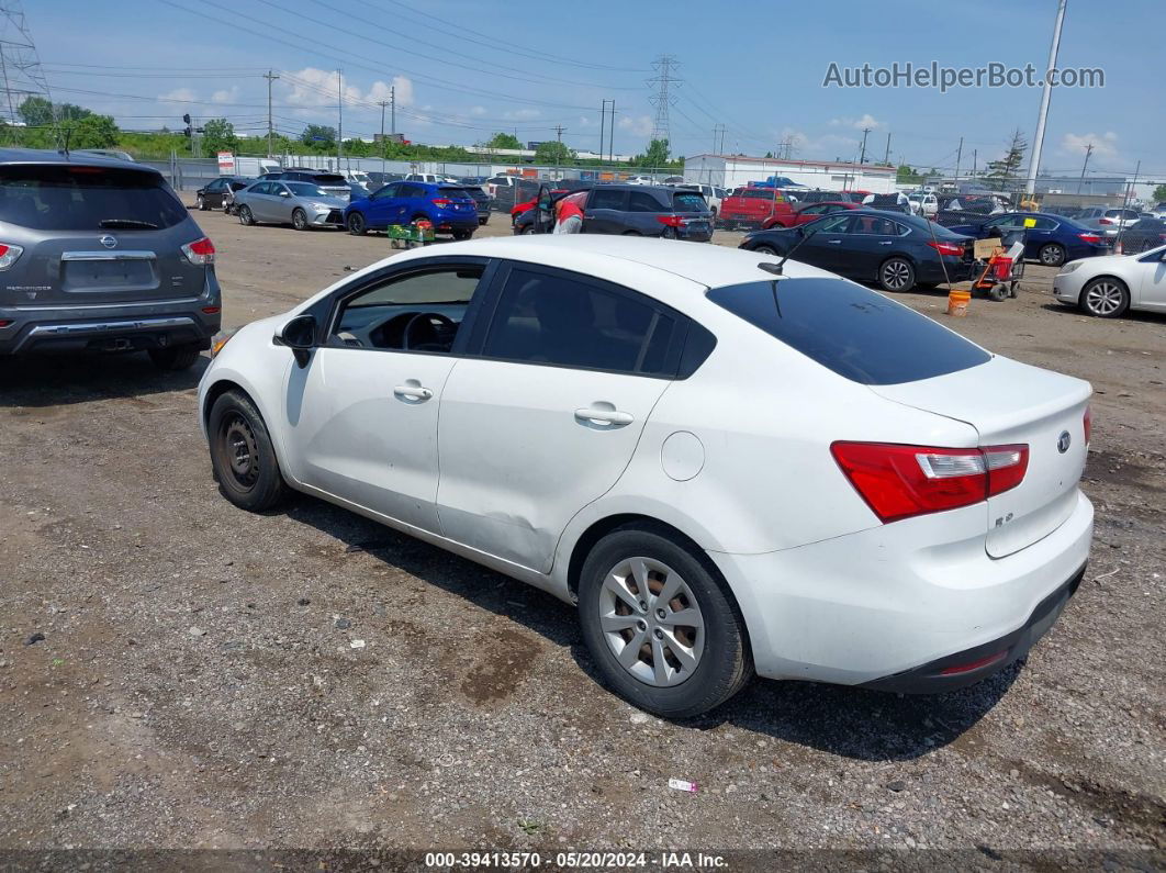 2013 Kia Rio Lx White vin: KNADM4A31D6163553