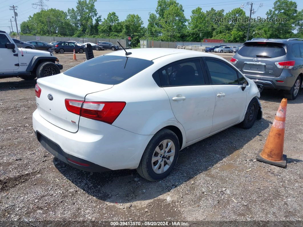 2013 Kia Rio Lx White vin: KNADM4A31D6163553