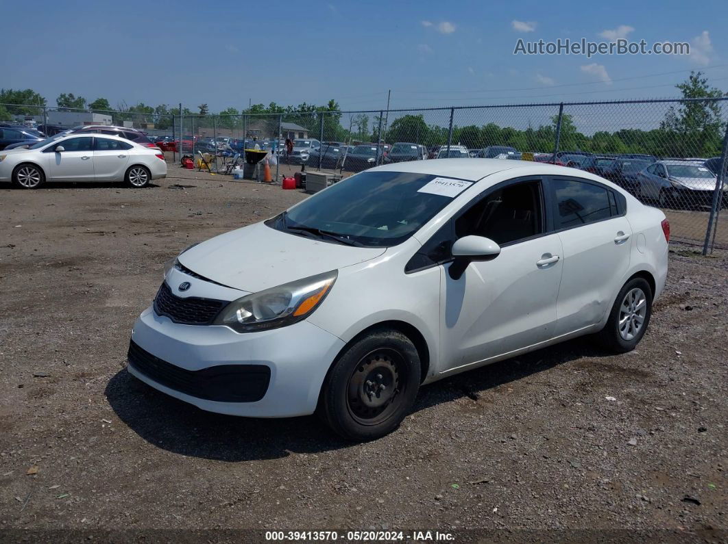 2013 Kia Rio Lx White vin: KNADM4A31D6163553