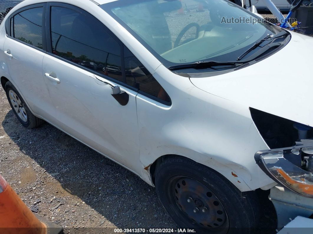 2013 Kia Rio Lx White vin: KNADM4A31D6163553