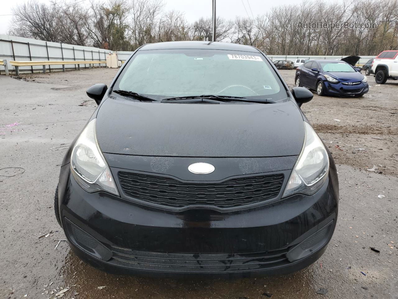 2013 Kia Rio Lx Black vin: KNADM4A31D6250448