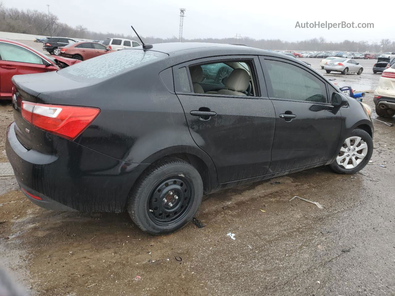 2013 Kia Rio Lx Black vin: KNADM4A31D6250448