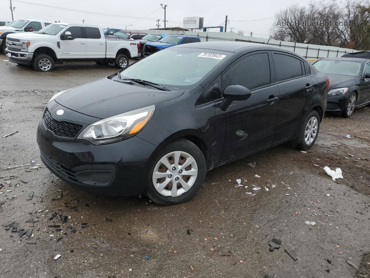 2013 Kia Rio Lx Black vin: KNADM4A31D6250448