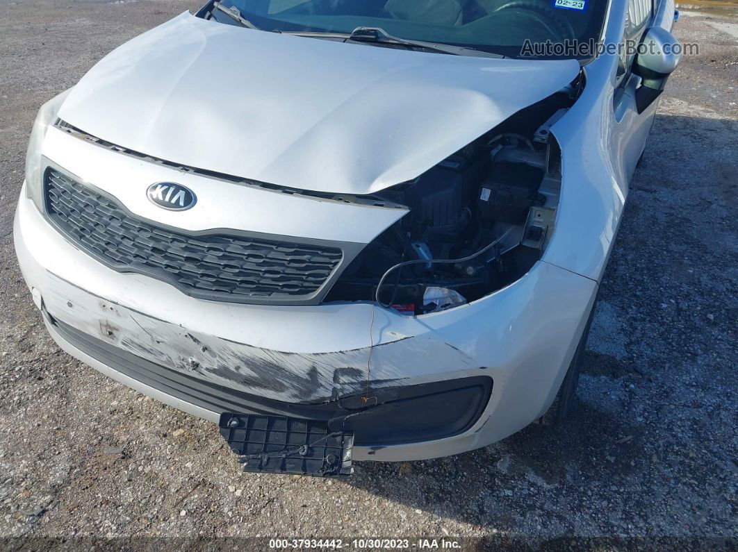 2014 Kia Rio Lx Серебряный vin: KNADM4A31E6325747