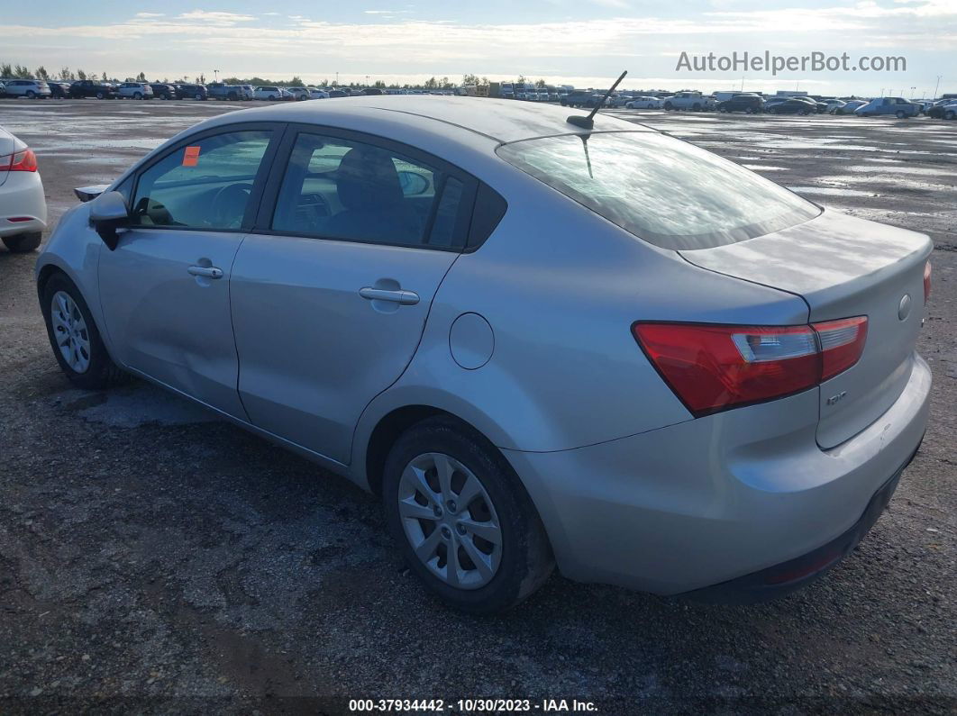 2014 Kia Rio Lx Silver vin: KNADM4A31E6325747