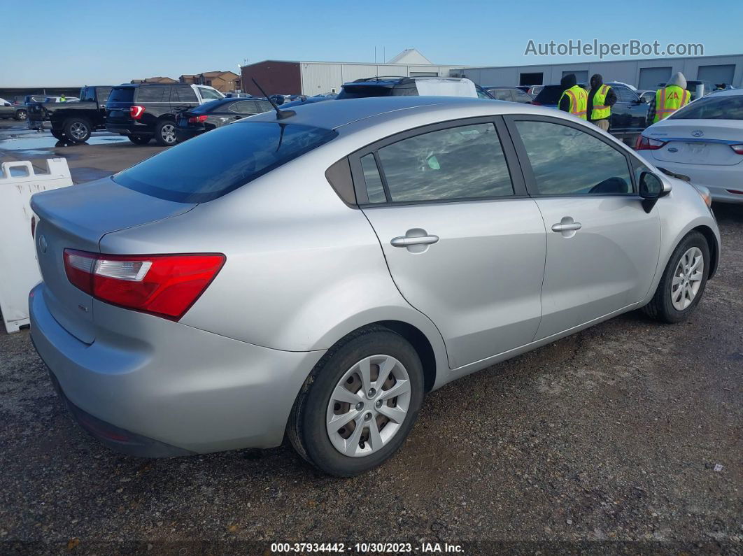 2014 Kia Rio Lx Silver vin: KNADM4A31E6325747