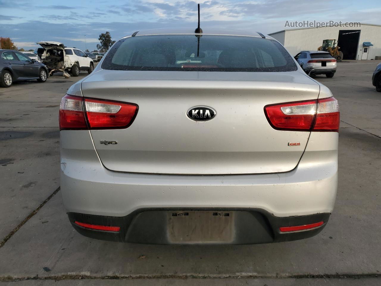 2014 Kia Rio Lx Серебряный vin: KNADM4A31E6342676