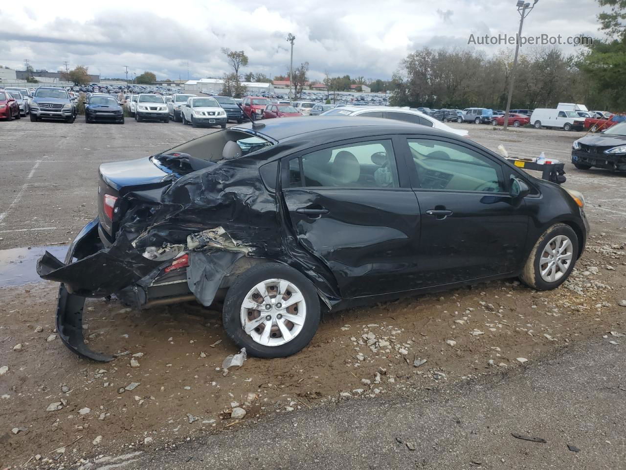 2014 Kia Rio Lx Black vin: KNADM4A31E6349207