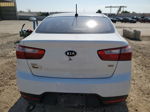 2014 Kia Rio Lx White vin: KNADM4A31E6376312