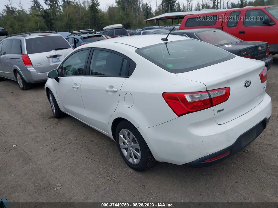 2014 Kia Rio Lx White vin: KNADM4A31E6386953