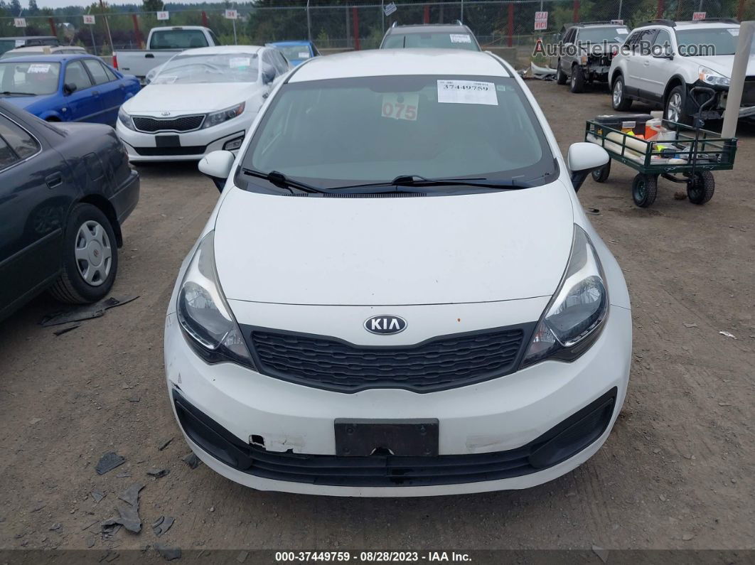 2014 Kia Rio Lx White vin: KNADM4A31E6386953