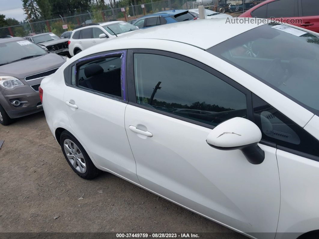 2014 Kia Rio Lx White vin: KNADM4A31E6386953